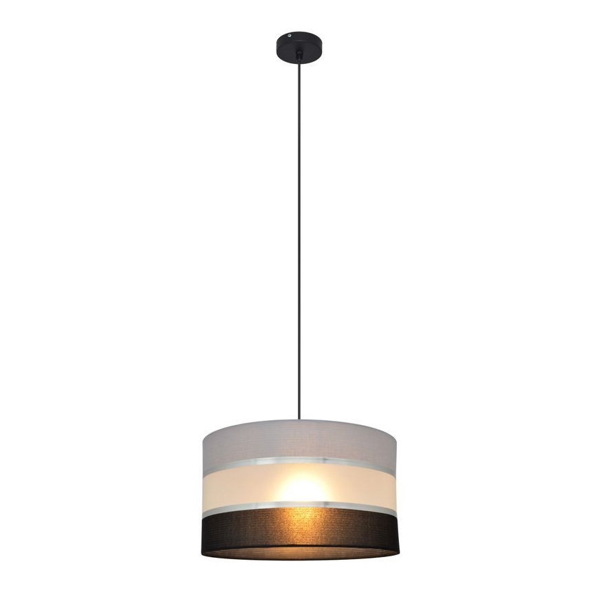 Chandelier on a string HELEN 1xE27/15W/230V d. 35 cm black/grey/silver