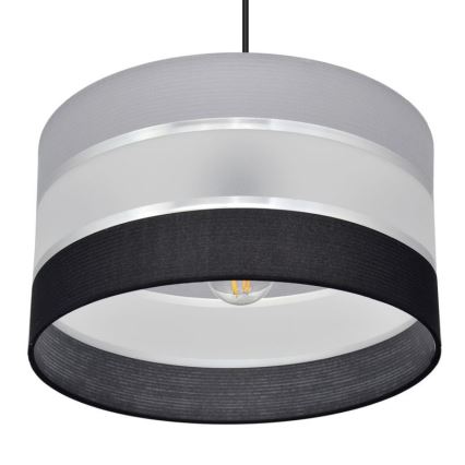 Chandelier on a string HELEN 1xE27/15W/230V d. 35 cm black/grey/silver
