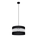 Chandelier on a string HELEN 1xE27/15W/230V d. 35 cm black/silver