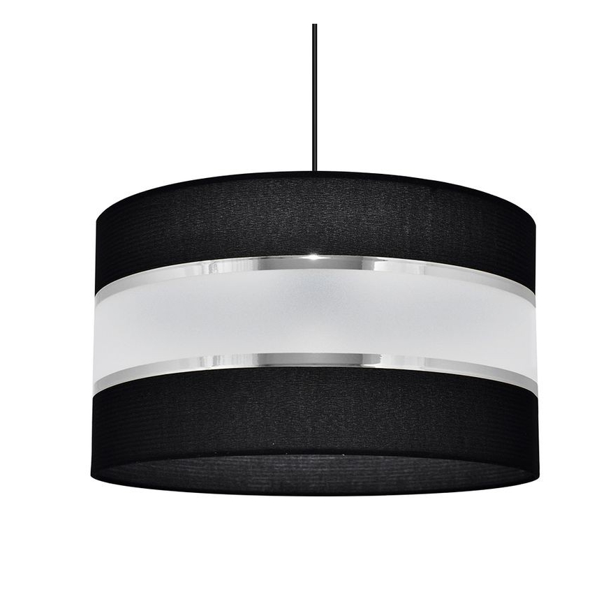 Chandelier on a string HELEN 1xE27/15W/230V d. 35 cm black/silver