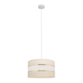Chandelier on a string HELEN 1xE27/15W/230V d. 35 cm cream/golden