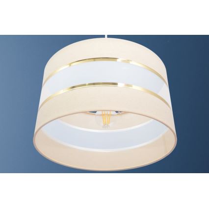 Chandelier on a string HELEN 1xE27/15W/230V d. 35 cm cream/golden