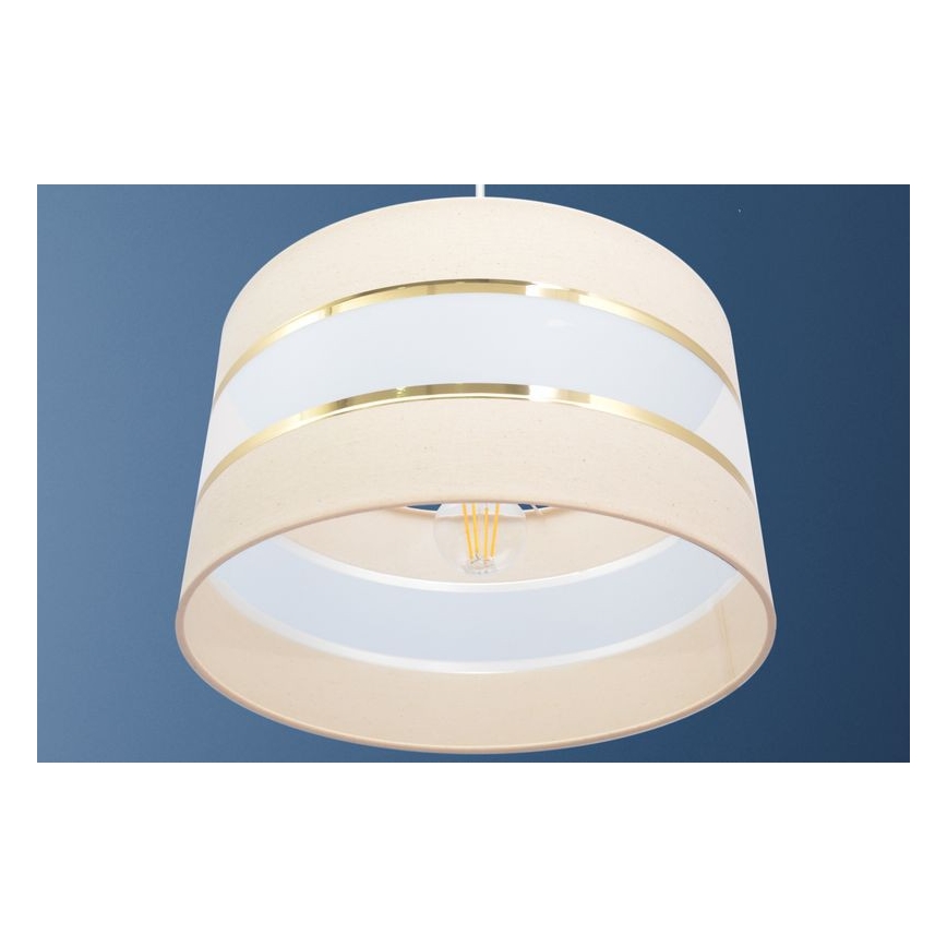 Chandelier on a string HELEN 1xE27/15W/230V d. 35 cm cream/golden