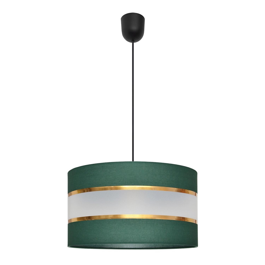 Chandelier on a string HELEN 1xE27/15W/230V d. 35 cm green/gold