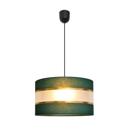 Chandelier on a string HELEN 1xE27/15W/230V d. 35 cm green/gold