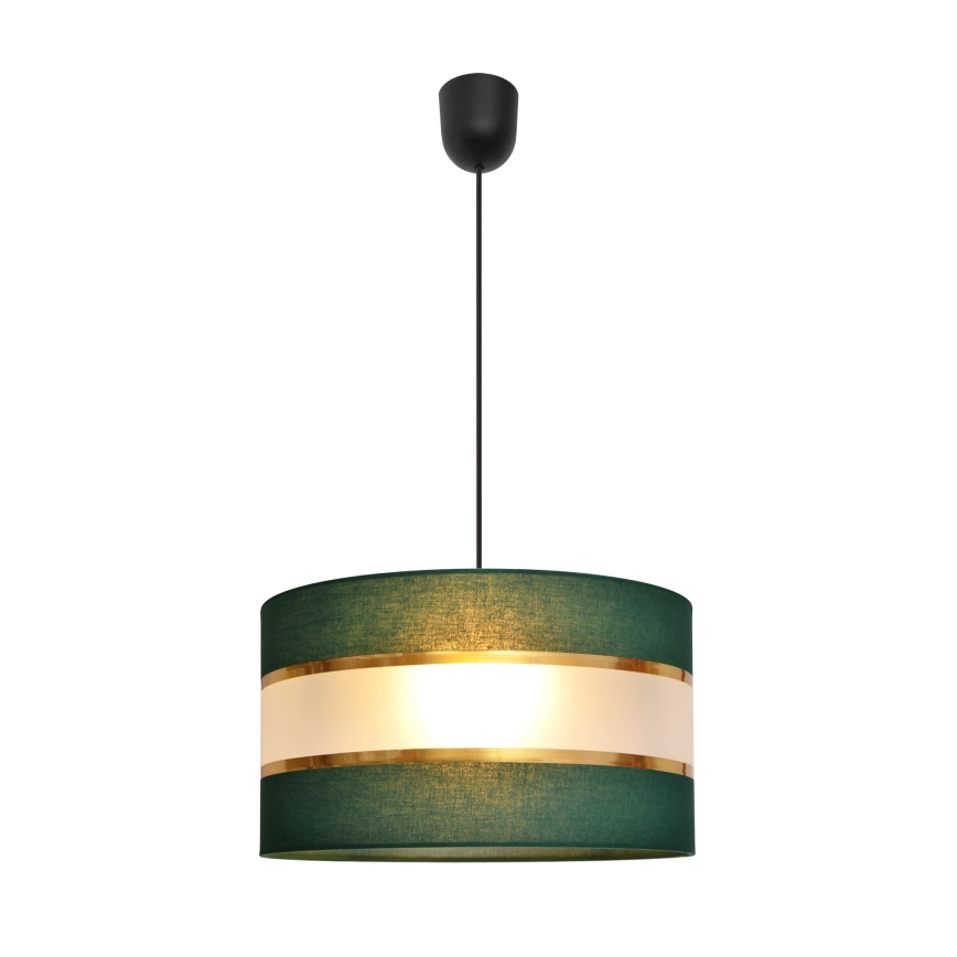 Chandelier on a string HELEN 1xE27/15W/230V d. 35 cm green/gold