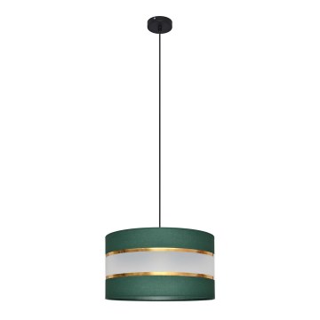 Chandelier on a string HELEN 1xE27/15W/230V d. 35 cm green/gold