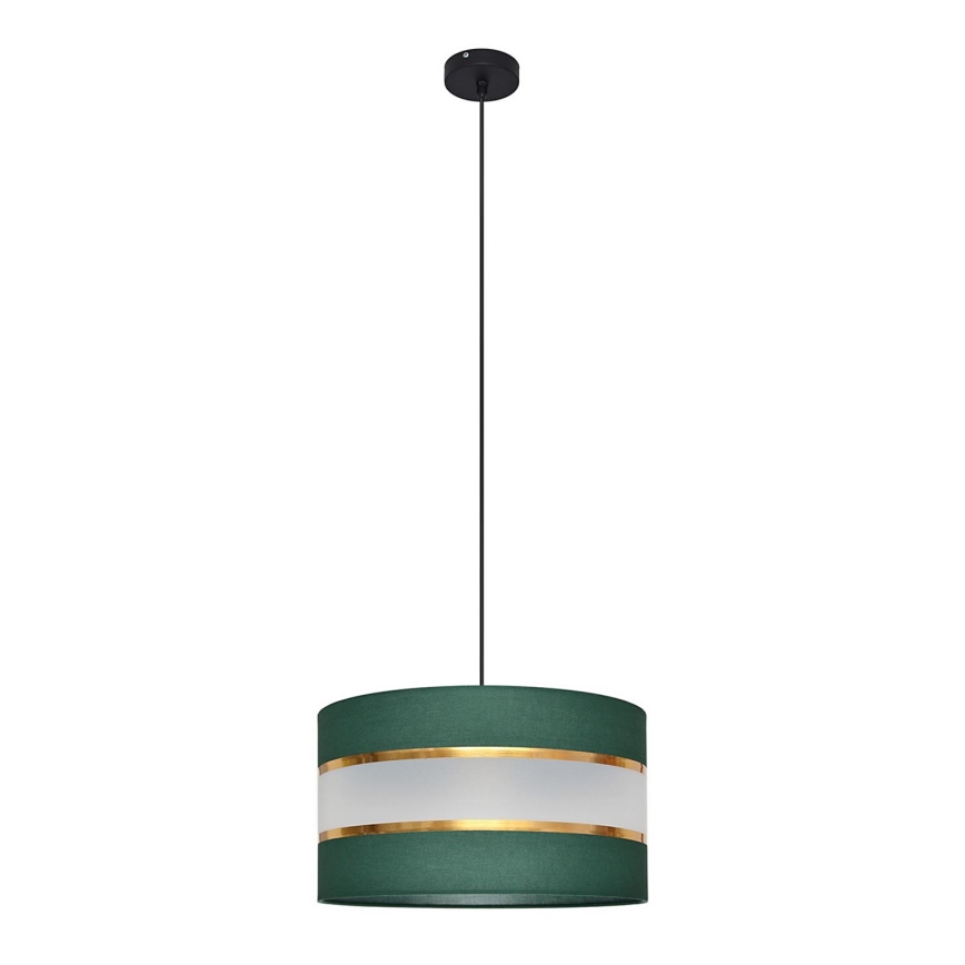 Chandelier on a string HELEN 1xE27/15W/230V d. 35 cm green/gold