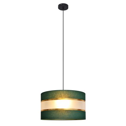 Chandelier on a string HELEN 1xE27/15W/230V d. 35 cm green/gold