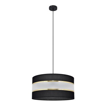 Chandelier on a string HELEN 1xE27/15W/230V d. 40 cm black/golden