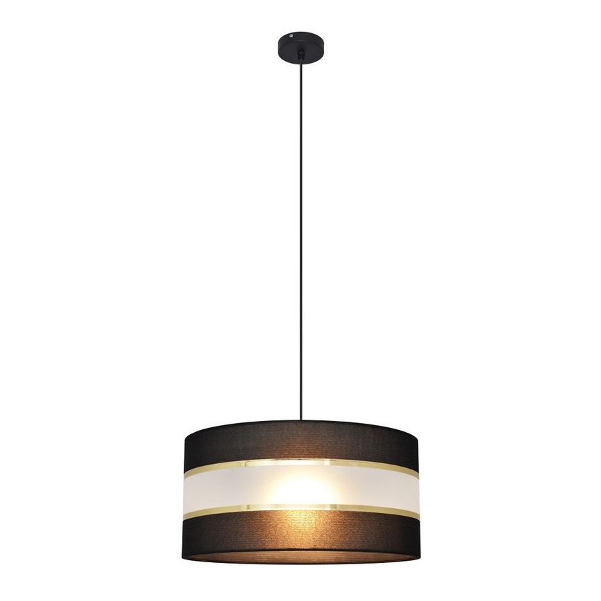 Chandelier on a string HELEN 1xE27/15W/230V d. 40 cm black/golden