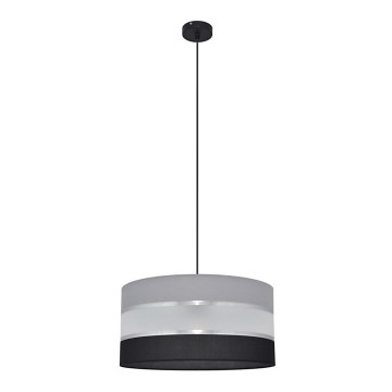 Chandelier on a string HELEN 1xE27/15W/230V d. 40 cm black/grey/silver