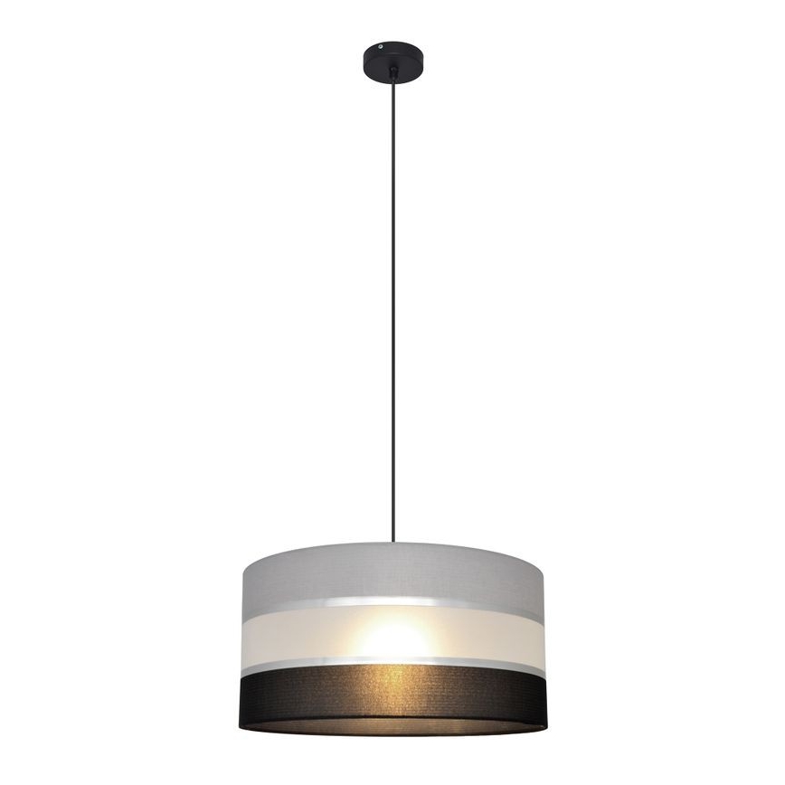 Chandelier on a string HELEN 1xE27/15W/230V d. 40 cm black/grey/silver