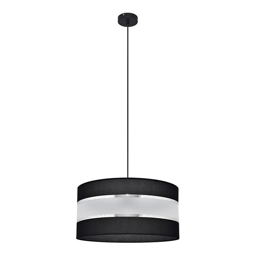 Chandelier on a string HELEN 1xE27/15W/230V d. 40 cm black/silver