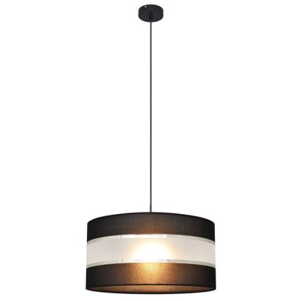 Chandelier on a string HELEN 1xE27/15W/230V d. 40 cm black/silver