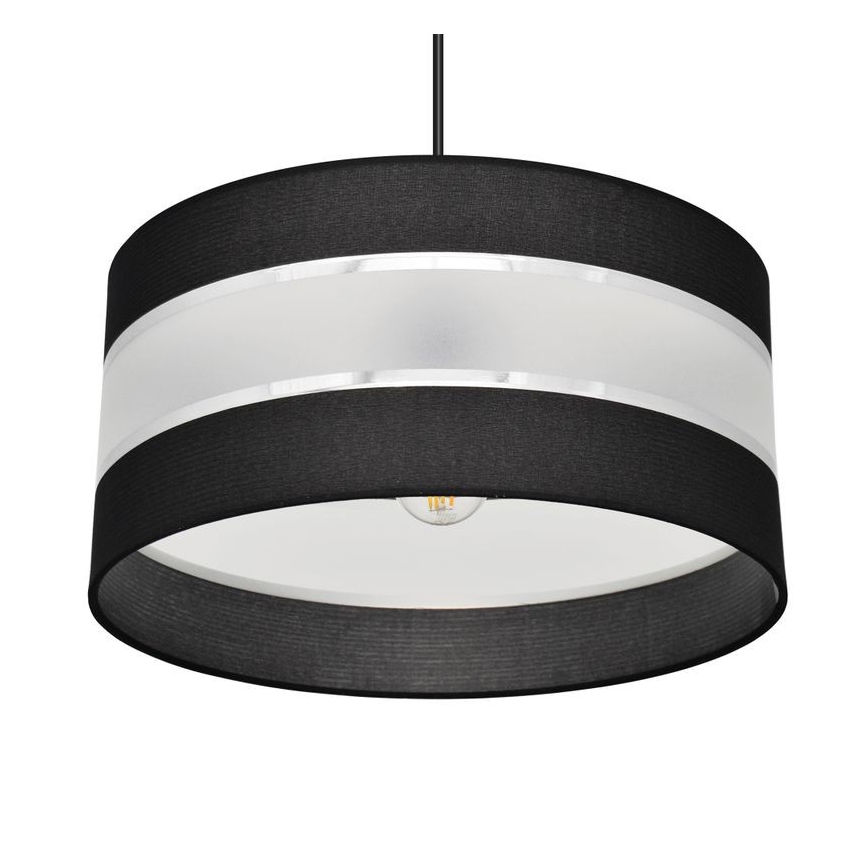 Chandelier on a string HELEN 1xE27/15W/230V d. 40 cm black/silver