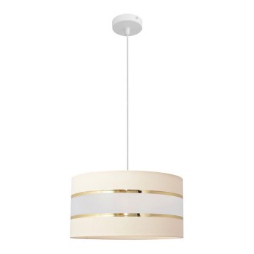 Chandelier on a string HELEN 1xE27/15W/230V d. 40 cm cream/golden
