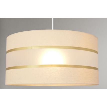 Chandelier on a string HELEN 1xE27/15W/230V d. 40 cm cream/golden