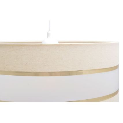 Chandelier on a string HELEN 1xE27/15W/230V d. 40 cm cream/golden