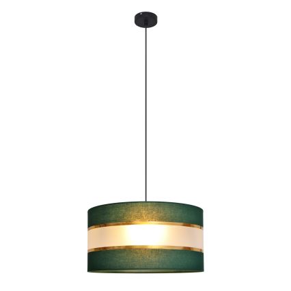 Chandelier on a string HELEN 1xE27/15W/230V d. 40 cm green/gold