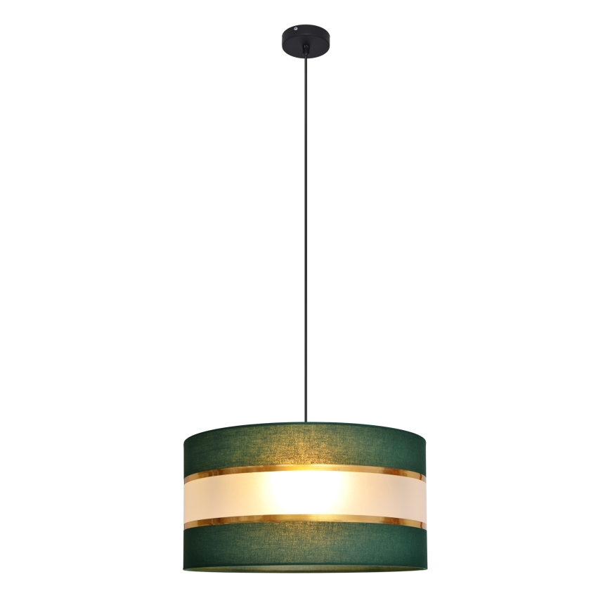 Chandelier on a string HELEN 1xE27/15W/230V d. 40 cm green/gold