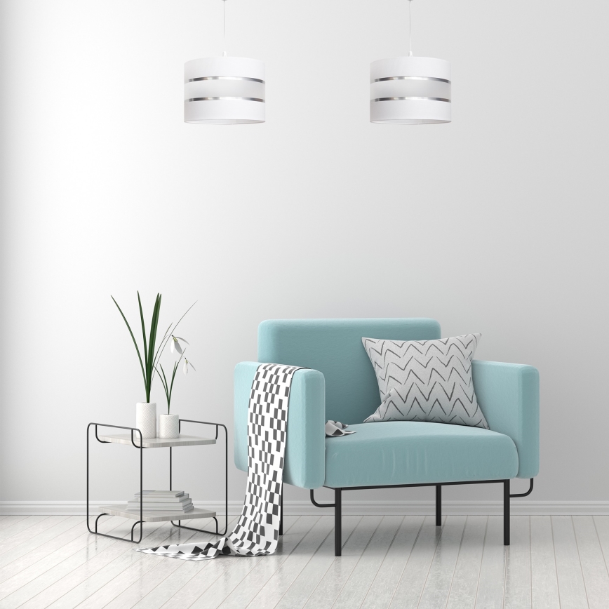 Chandelier on a string HELEN 1xE27/15W/230V white