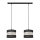 Chandelier on a string HELEN 2xE27/15W/230V black/golden