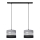 Chandelier on a string HELEN 2xE27/15W/230V black/grey/silver
