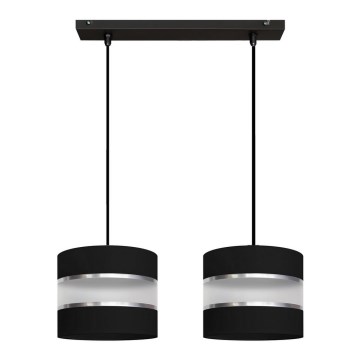 Chandelier on a string HELEN 2xE27/15W/230V black