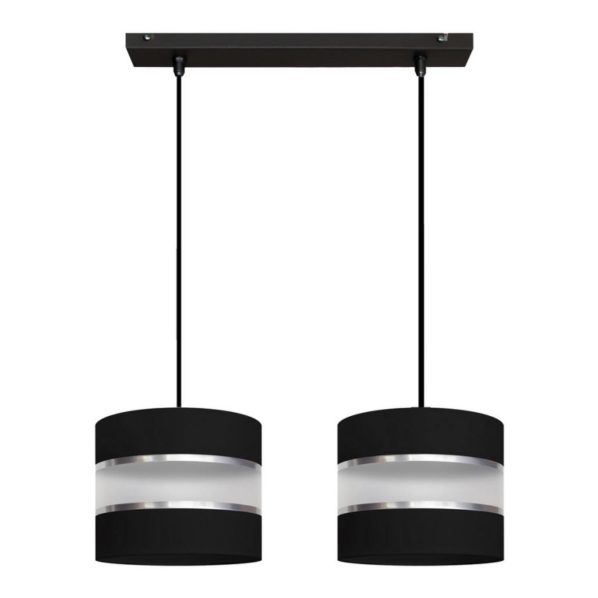 Chandelier on a string HELEN 2xE27/15W/230V black