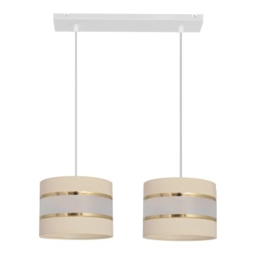 Chandelier on a string HELEN 2xE27/15W/230V creamy