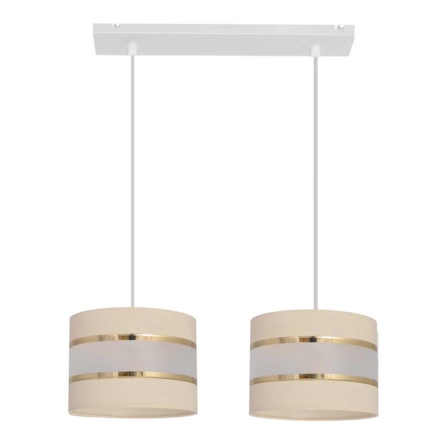 Chandelier on a string HELEN 2xE27/15W/230V creamy