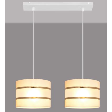 Chandelier on a string HELEN 2xE27/15W/230V creamy