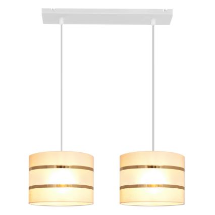 Chandelier on a string HELEN 2xE27/15W/230V creamy