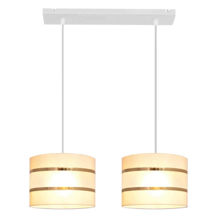 Chandelier on a string HELEN 2xE27/15W/230V creamy