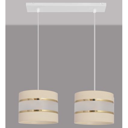 Chandelier on a string HELEN 2xE27/15W/230V creamy