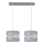 Chandelier on a string HELEN 2xE27/15W/230V grey/silver