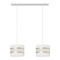 Chandelier on a string HELEN 2xE27/15W/230V white/golden