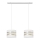 Chandelier on a string HELEN 2xE27/15W/230V white/golden