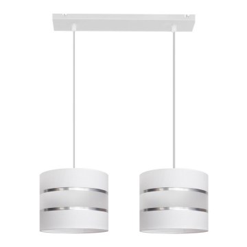 Chandelier on a string HELEN 2xE27/15W/230V white