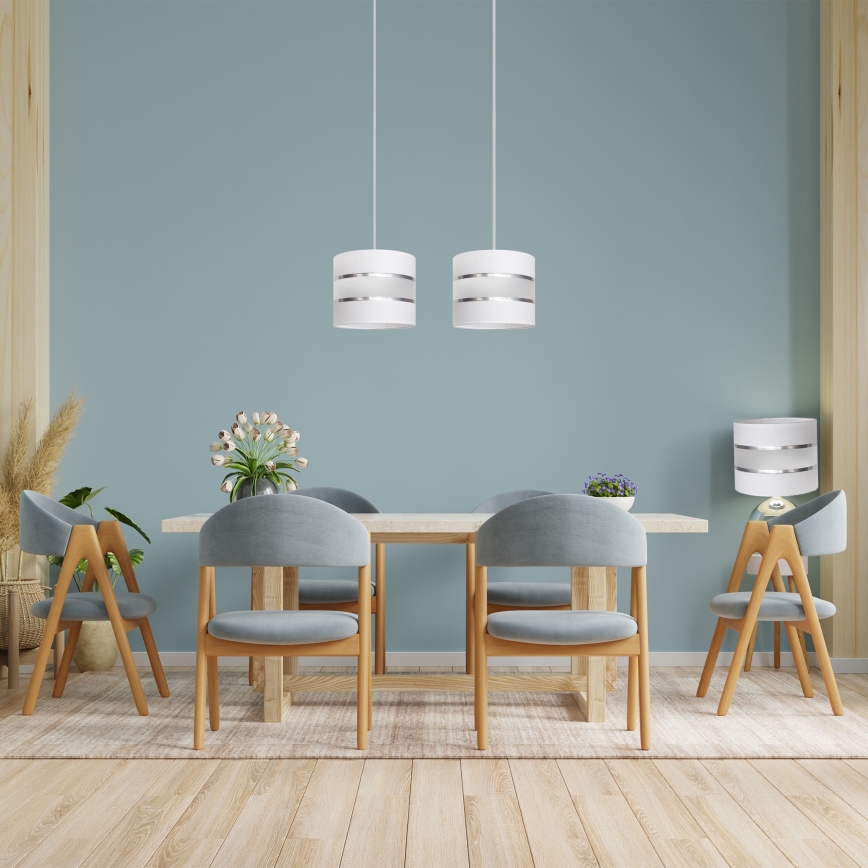 Chandelier on a string HELEN 2xE27/15W/230V white