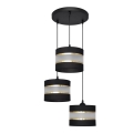 Chandelier on a string HELEN 3xE27/15W/230V black/golden