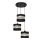 Chandelier on a string HELEN 3xE27/15W/230V black/golden