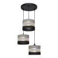 Chandelier on a string HELEN 3xE27/15W/230V black/grey/golden
