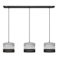 Chandelier on a string HELEN 3xE27/15W/230V black/grey/golden