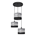 Chandelier on a string HELEN 3xE27/15W/230V black/grey/silver