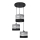 Chandelier on a string HELEN 3xE27/15W/230V black/grey/silver