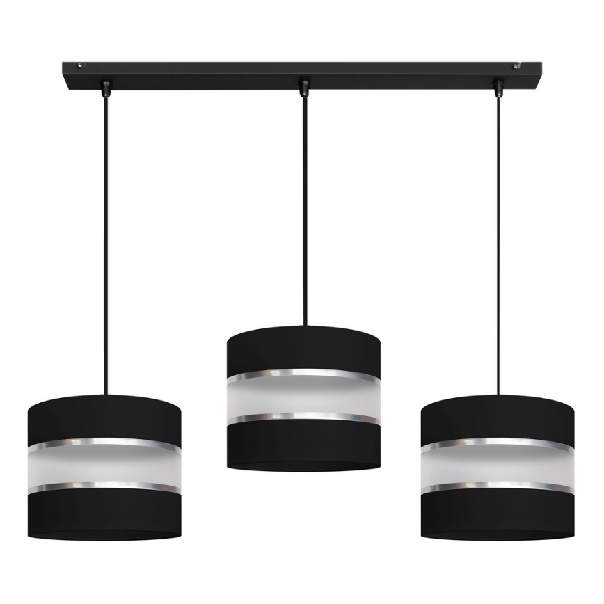 Chandelier on a string HELEN 3xE27/15W/230V black