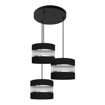 Chandelier on a string HELEN 3xE27/15W/230V black