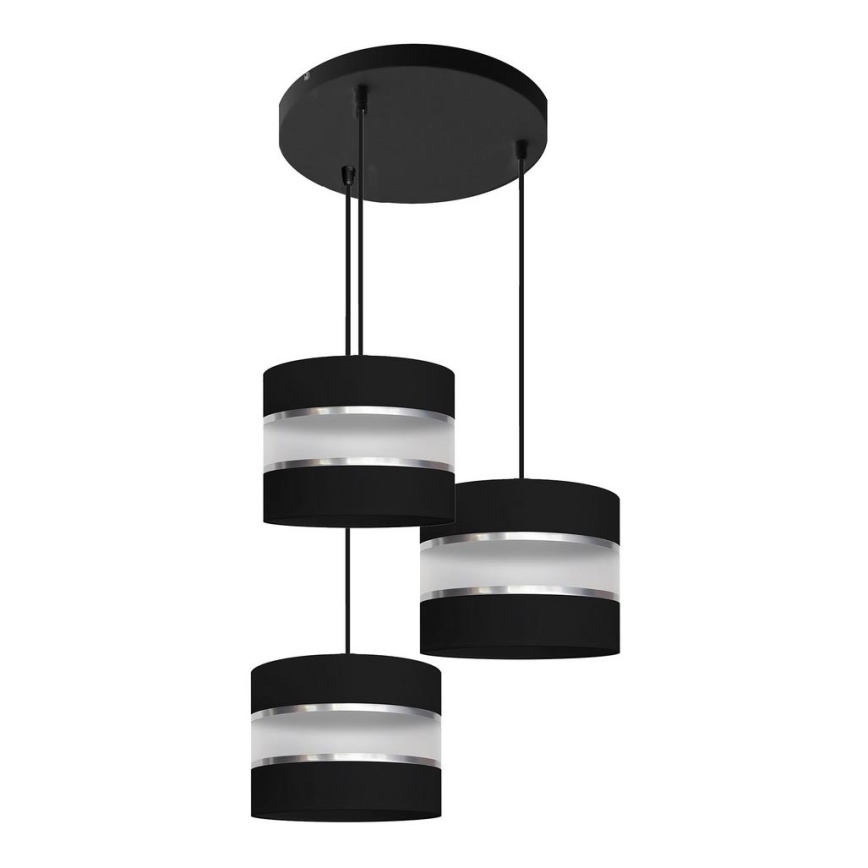 Chandelier on a string HELEN 3xE27/15W/230V black